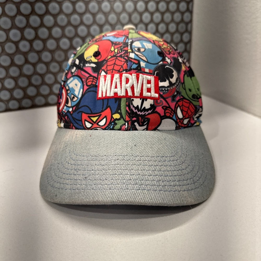Marvel Hat Cap Chibis Characters All Over Print Multicolor Strap Back Comic